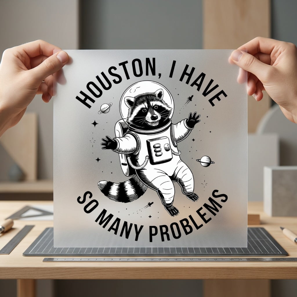 Astronaut Raccoon Houston Have Funny Pet Ready to Press DTF Transfer for Dtf