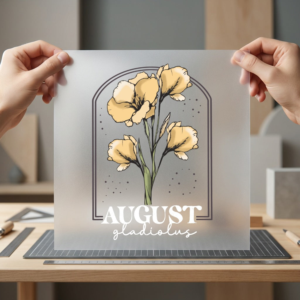 August Gladiolus Floral Botanical Aesthetic Ready to Press DTF Transfer for Dtf