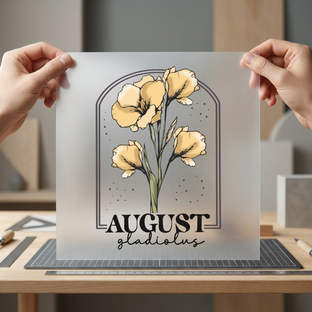 August Gladiolus Floral Botanical Aesthetic Ready to Press DTF Transfer for Dtf