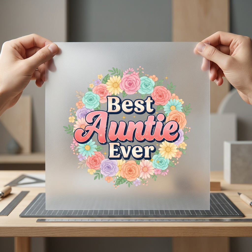 Auntie Ever Floral Wreath Spring Floral Ready to Press DTF Transfer for Dtf