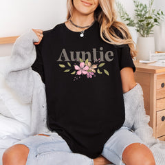 Auntie Floral Wreath Rustic Vintage Retro Ready to Press DTF Transfer for Dtf