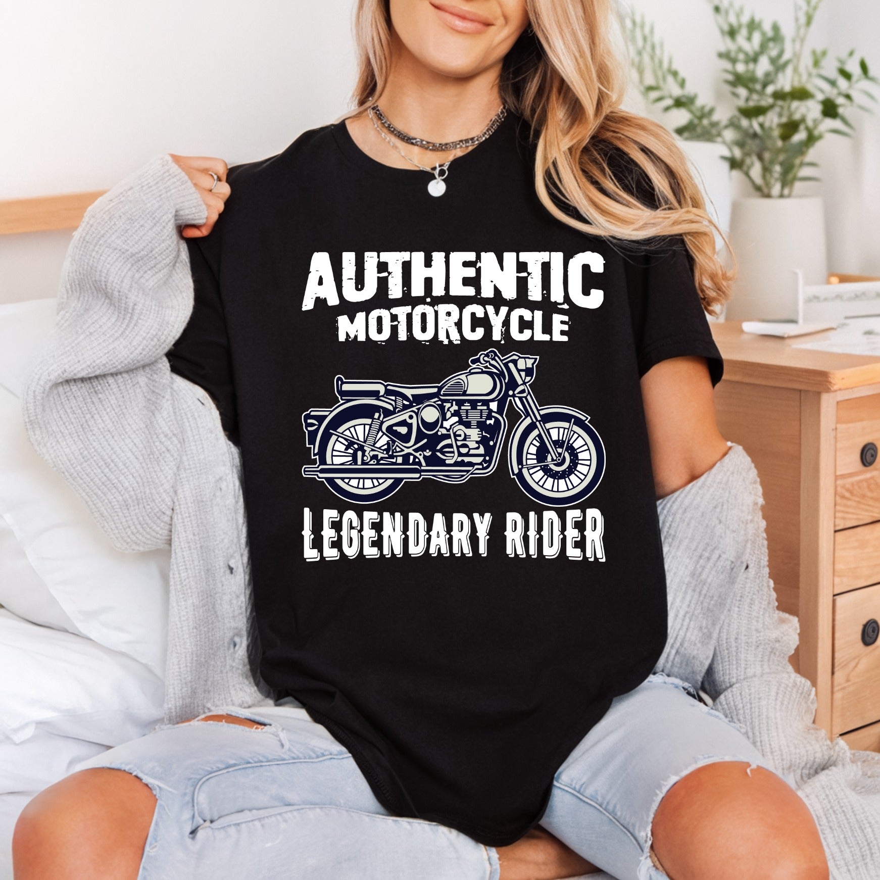 Authentic Motorcycle Legendary Rider Vintage Retro Ready to Press DTF Transfer for Dtf