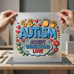 Autism Accept Understand Love Faith Ready to Press DTF Transfer for Dtf