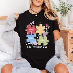 Autism Awareness Puzzle Inspiring Mom Dad Ready to Press DTF Transfer for Dtf