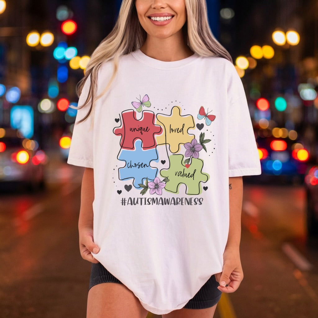 Autism Awareness Puzzle Inspiring Mom Dad Ready to Press DTF Transfer for Dtf