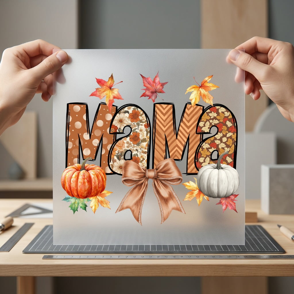 Autumn Mama Fall Floral Thanksgiving Fall Ready to Press DTF Transfer for Dtf
