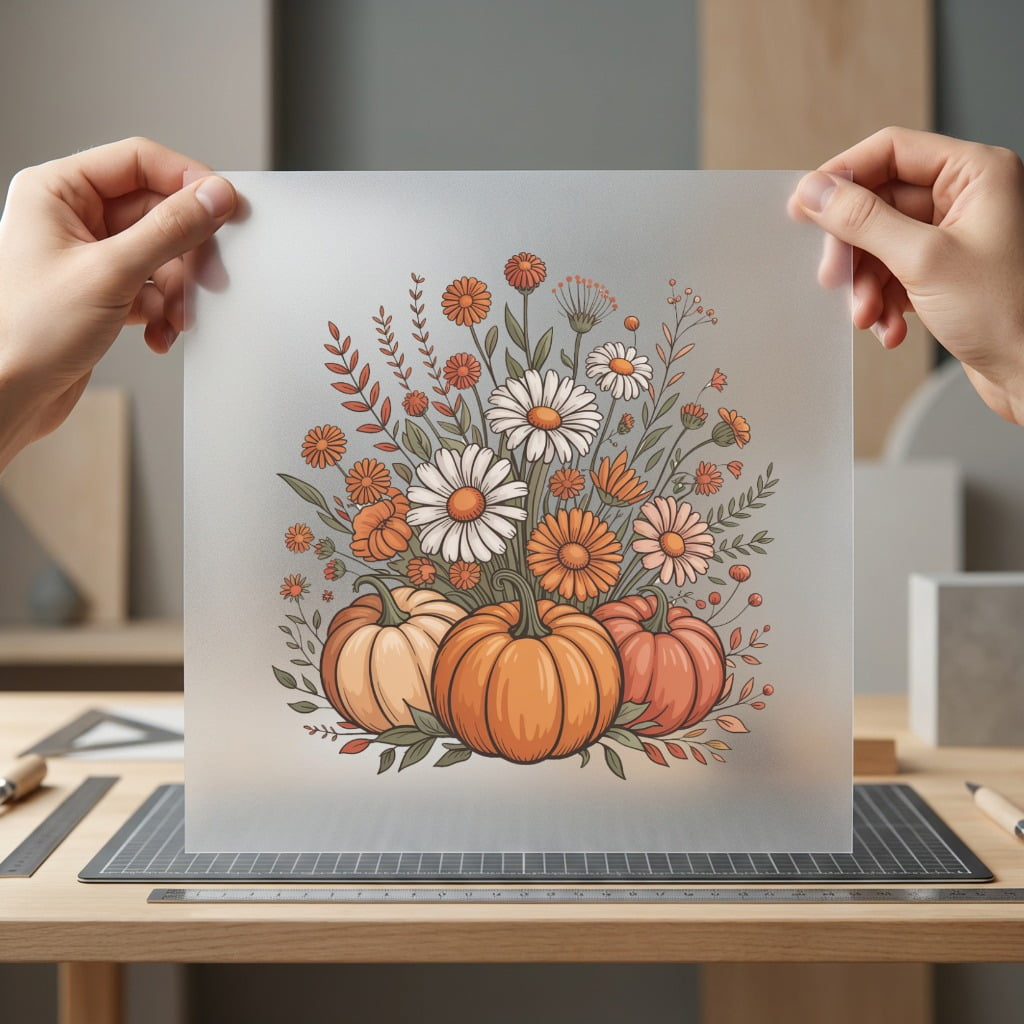 Autumn Pumpkin Daisy Bouquet Halloween Thanksgiving Ready to Press DTF Transfer for Dtf