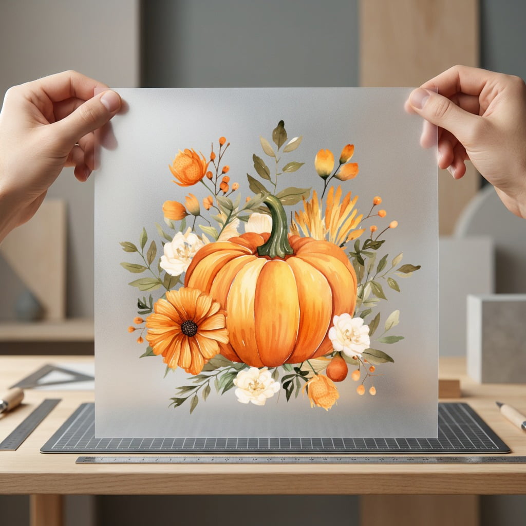 Autumn Pumpkin Floral Fall Halloween Thanksgiving Ready to Press DTF Transfer for Dtf