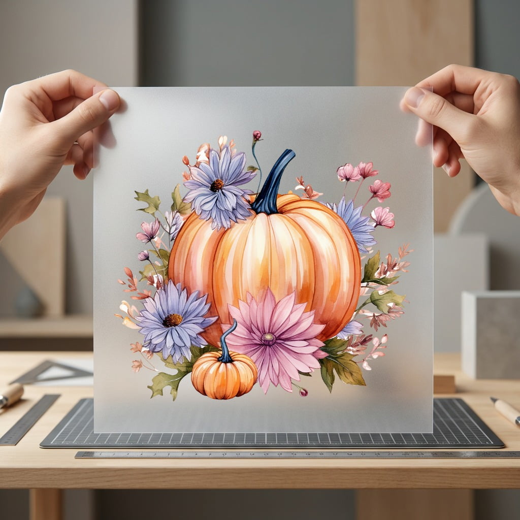 Autumn Pumpkin Floral Fall Halloween Thanksgiving Ready to Press DTF Transfer for Dtf