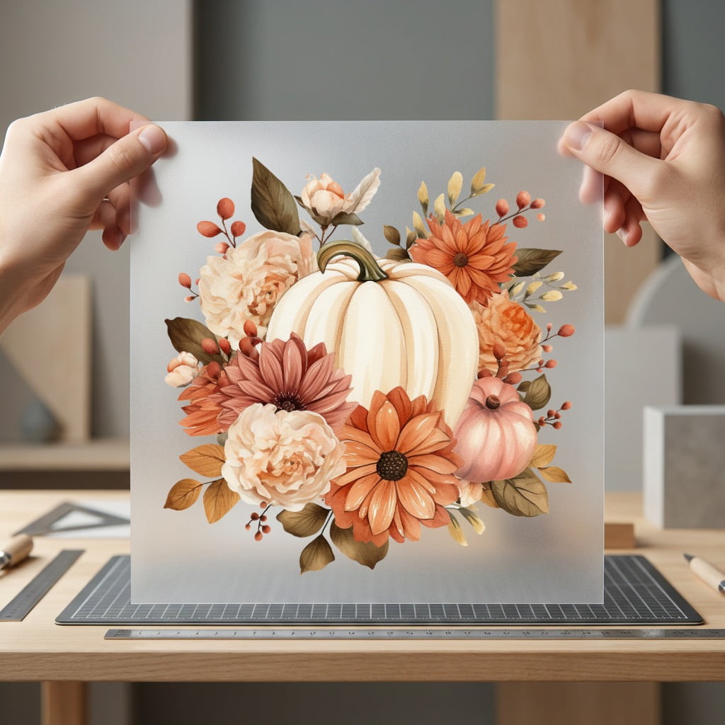 Autumn Pumpkin Floral Fall Thanksgiving Fall Ready to Press DTF Transfer for Dtf