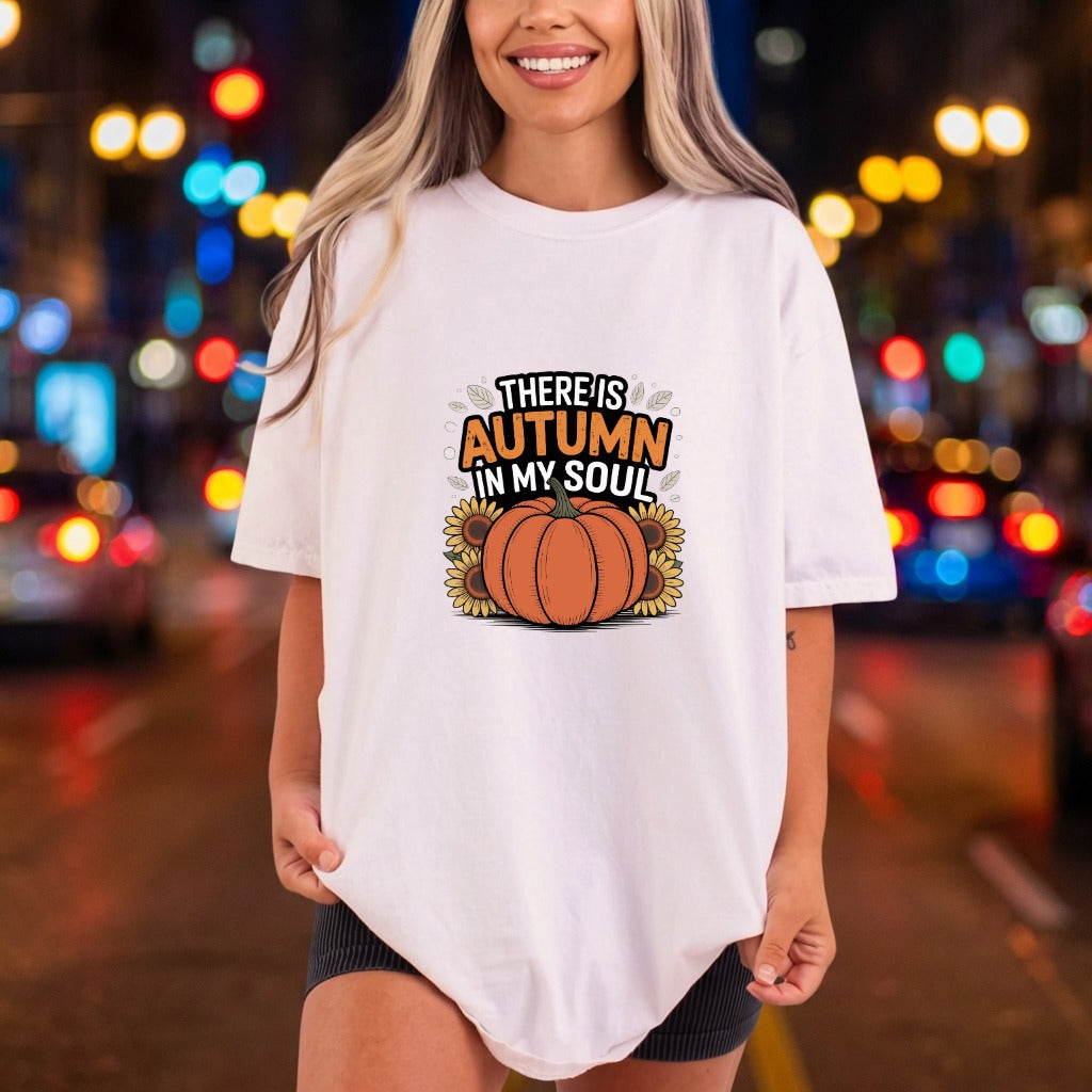 Autumn Soul Pumpkin Sunflowers Thanksgiving Fall Ready to Press DTF Transfer for Dtf