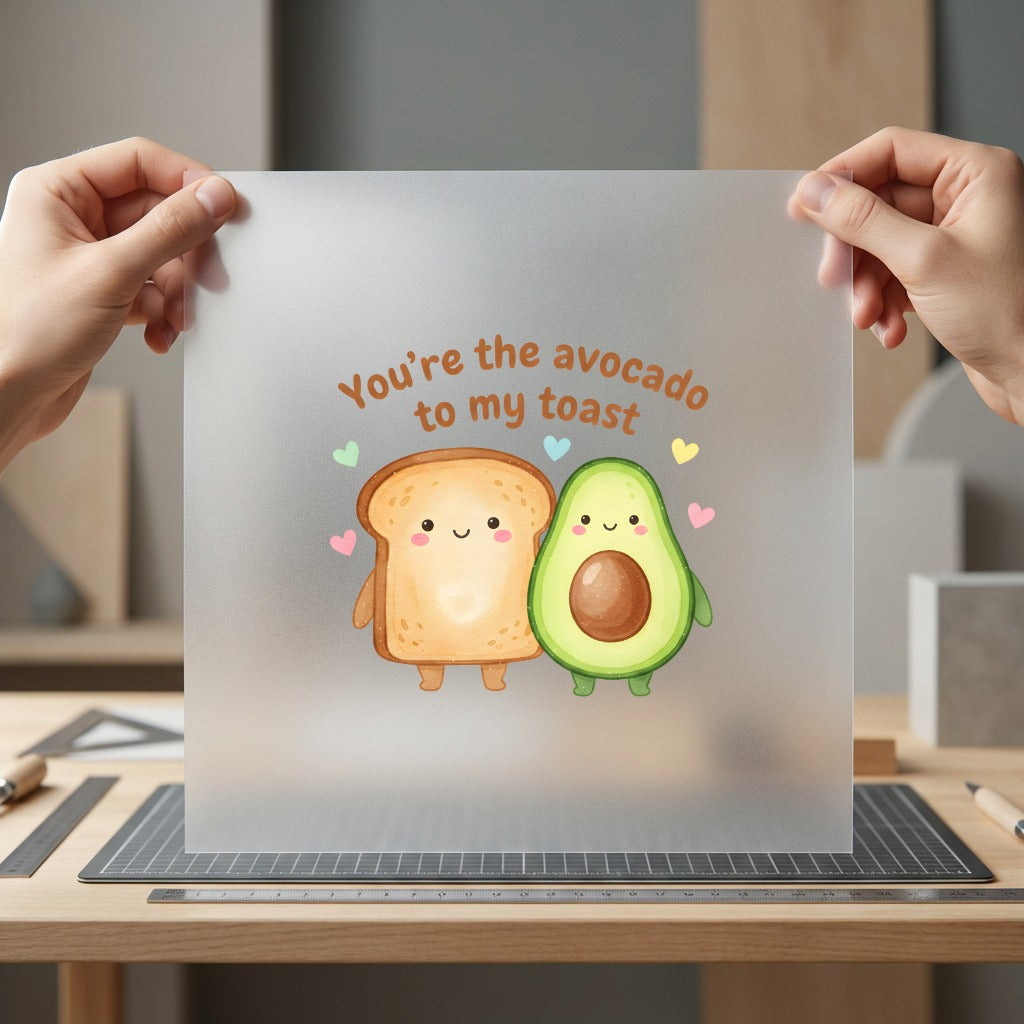 Avocado Toast Love Diy Valentine Funny Ready to Press DTF Transfer for Dtf