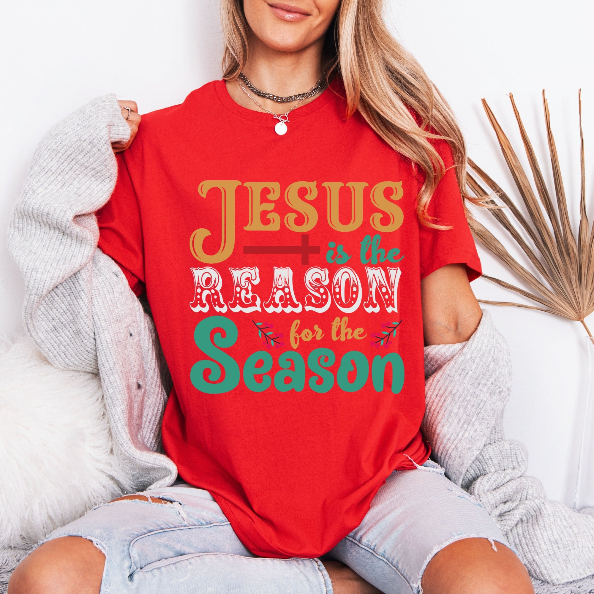 Jesus Is The Reason For The Season Christmas T-Shirt | Faith Holiday Tee
