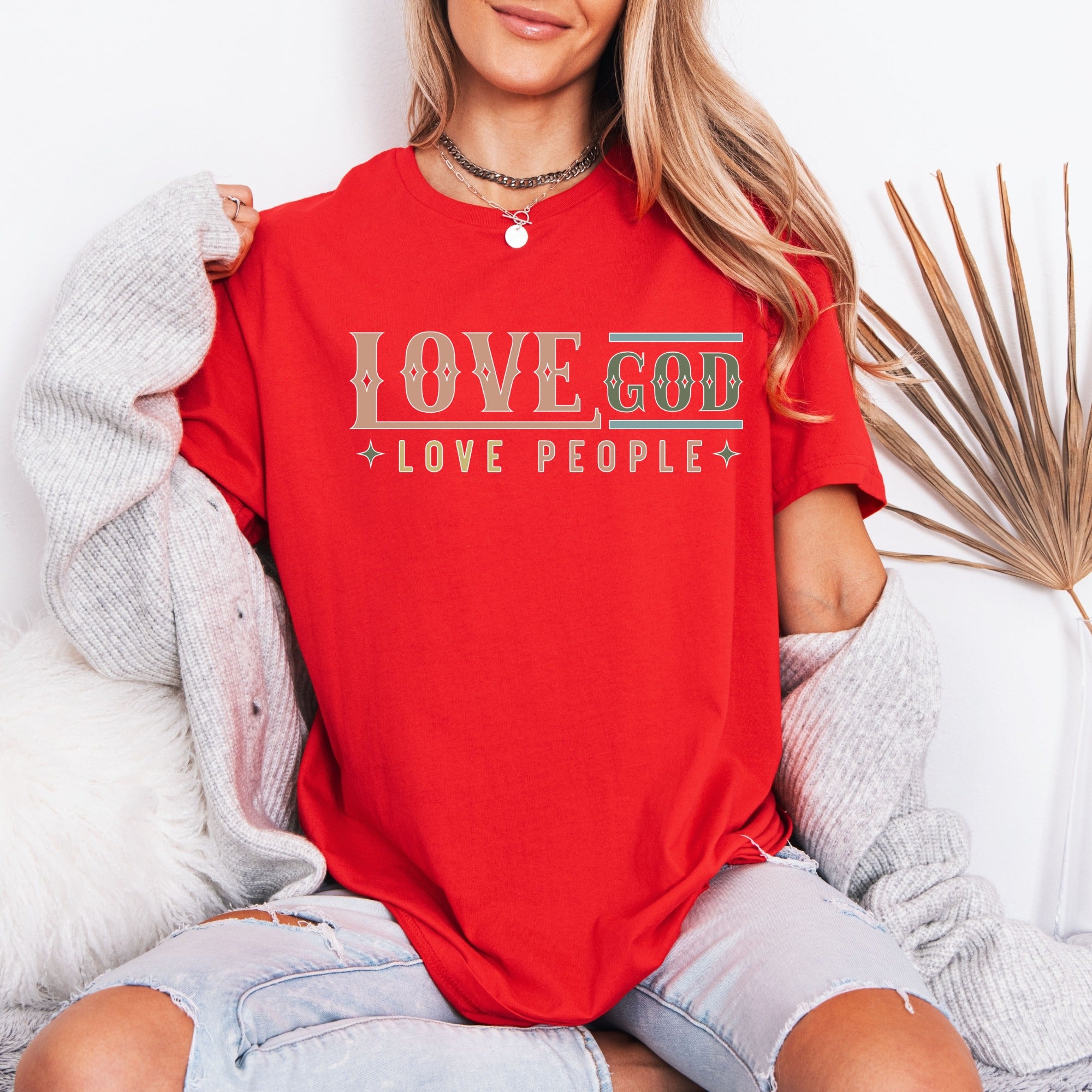 Love God Love People | Modern Faith Statement Tee