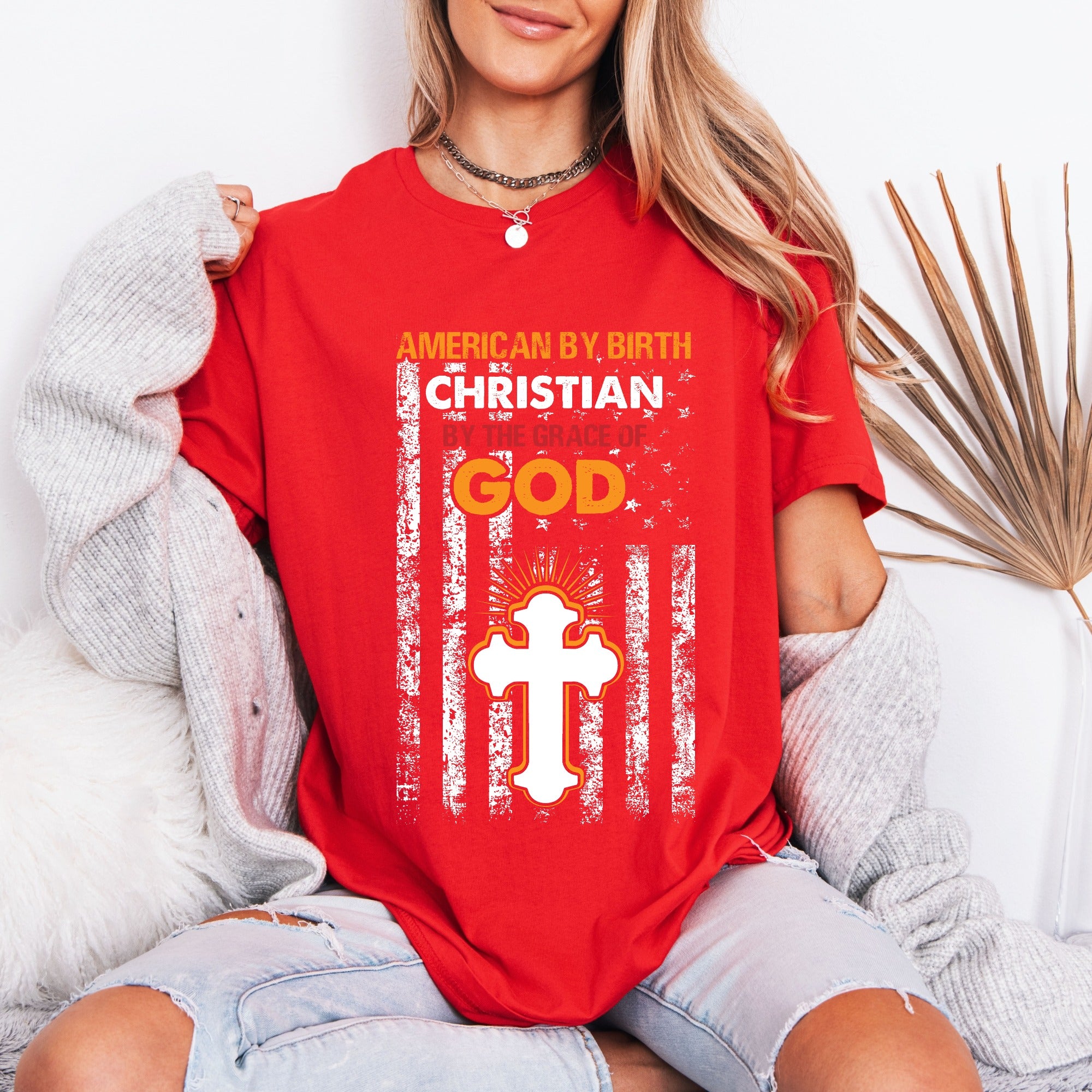 Christian By The Grace Of God | Faith & Patriotism Tee
