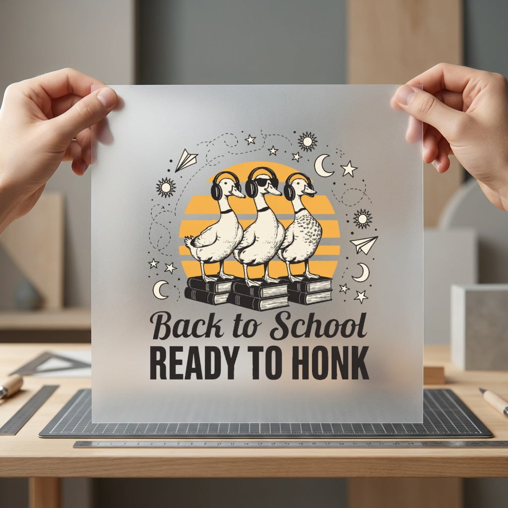 Back School Honk Ducks Funny Retro Ready to Press DTF Transfer for Dtf
