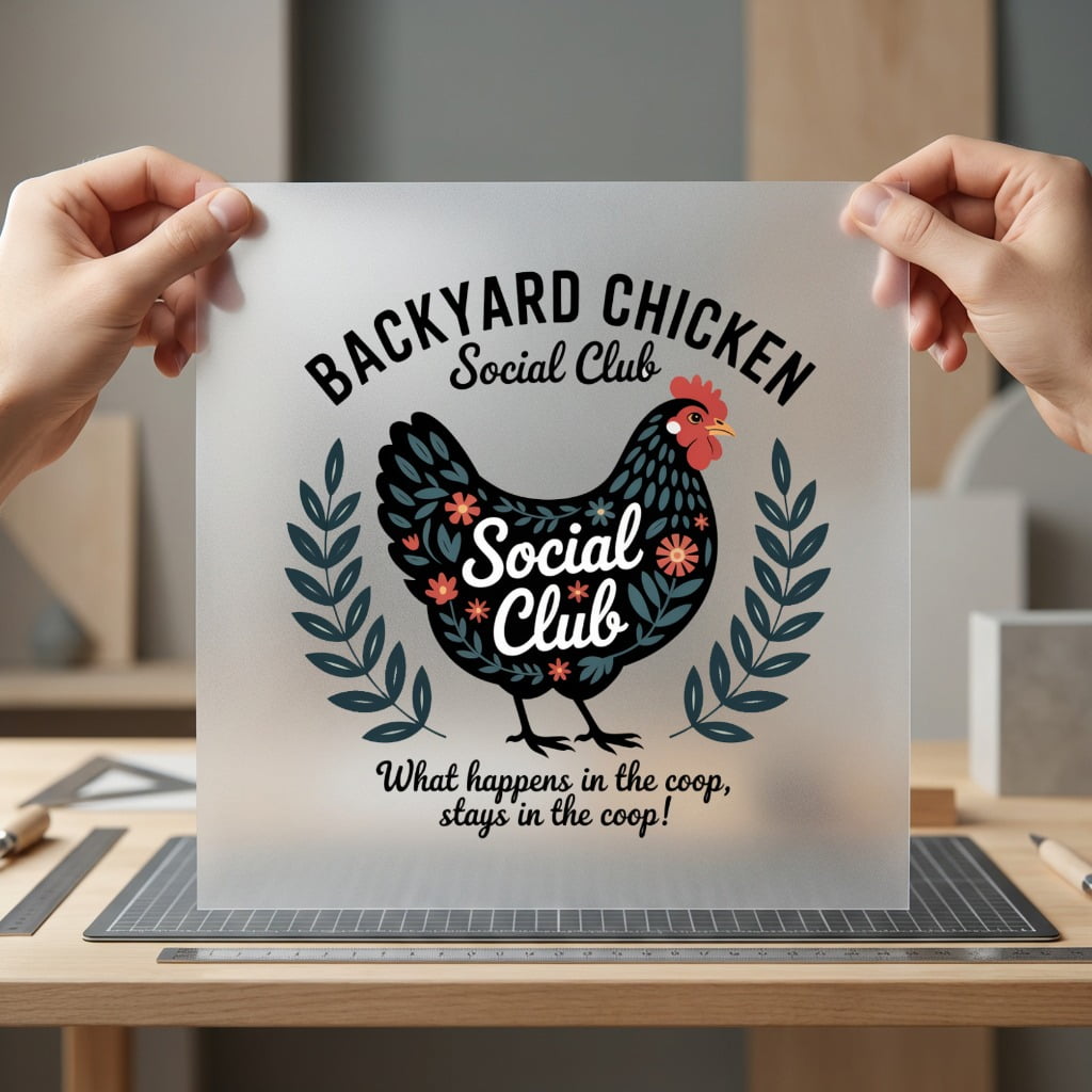 Backyard Chicken Social Club Usa Mom Ready to Press DTF Transfer for Dtf