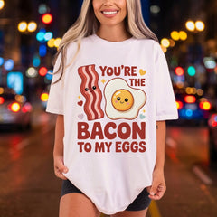 Bacon Eggs Love Kawaii Valentine Funny Ready to Press DTF Transfer for Dtf