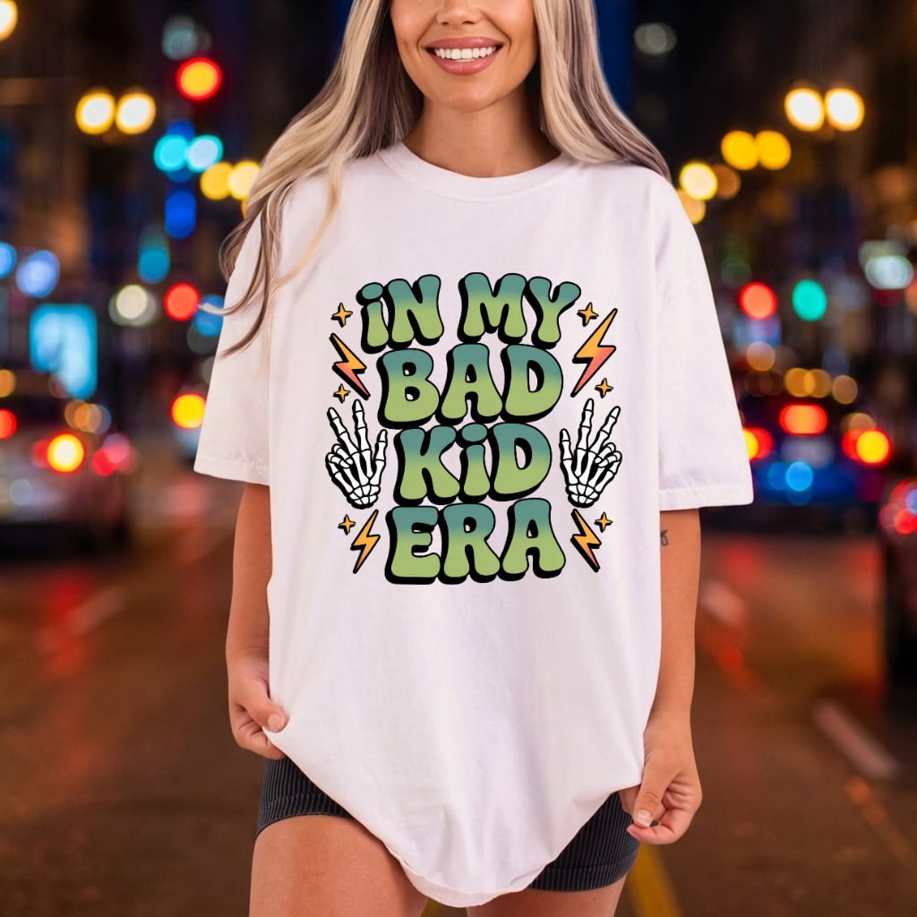 Bad Kid Era Retro Funny Vintage Ready to Press DTF Transfer for Dtf