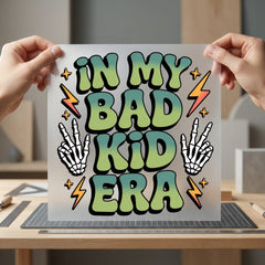 Bad Kid Era Retro Funny Vintage Ready to Press DTF Transfer for Dtf