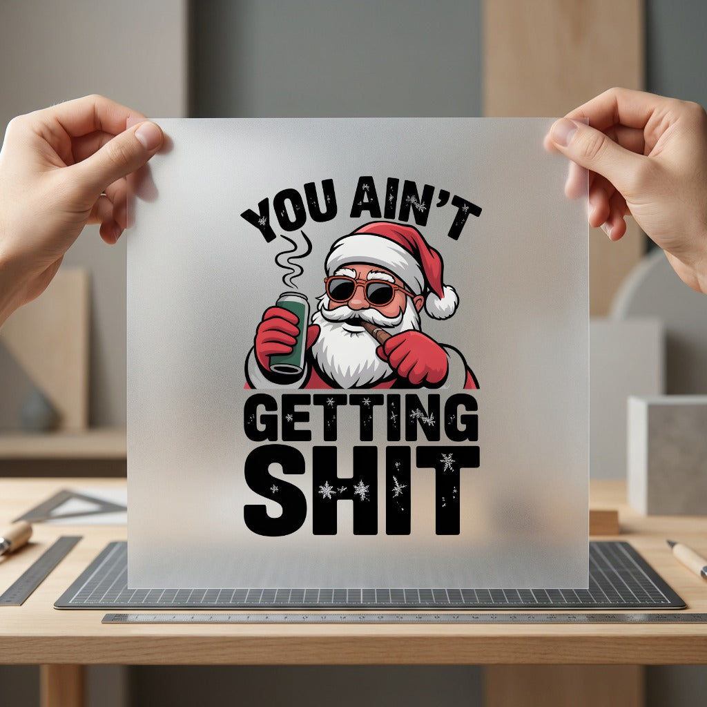 Bad Santa Funny Christmas Christmas Dad Ready to Press DTF Transfer for Dtf