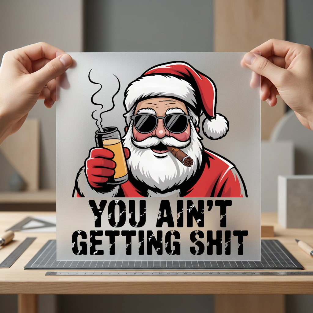 Bad Santa Funny Christmas Christmas Funny Ready to Press DTF Transfer for Dtf