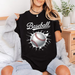 Baseball Ball Crack Sporty Fitness Ready to Press DTF Transfer for Dtf