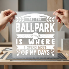 Baseball Ballpark Quote Sports Mom Dad Ready to Press DTF Transfer for Dtf