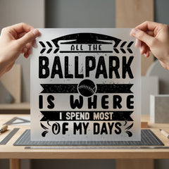 Baseball Ballpark Quote Sports Mom Vintage Ready to Press DTF Transfer for Dtf
