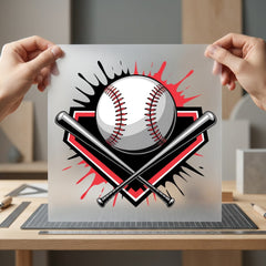 Baseball Bats Splash Sports Retro Fitness Ready to Press DTF Transfer for Dtf
