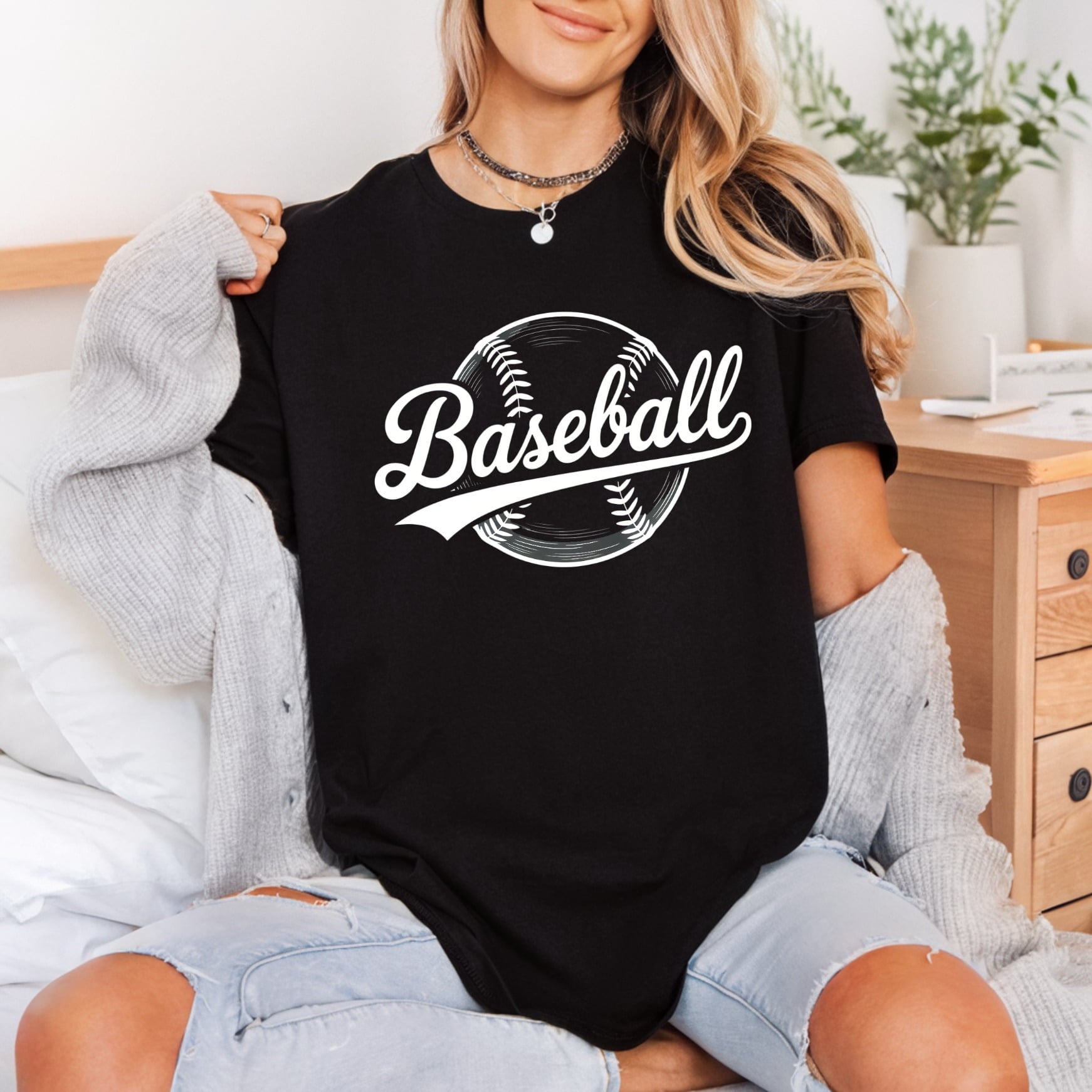 Baseball Distressed Text Sports Vintage Retro Ready to Press DTF Transfer for Dtf