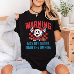 Baseball Game Warning Sports Funny Retro Ready to Press DTF Transfer for Dtf