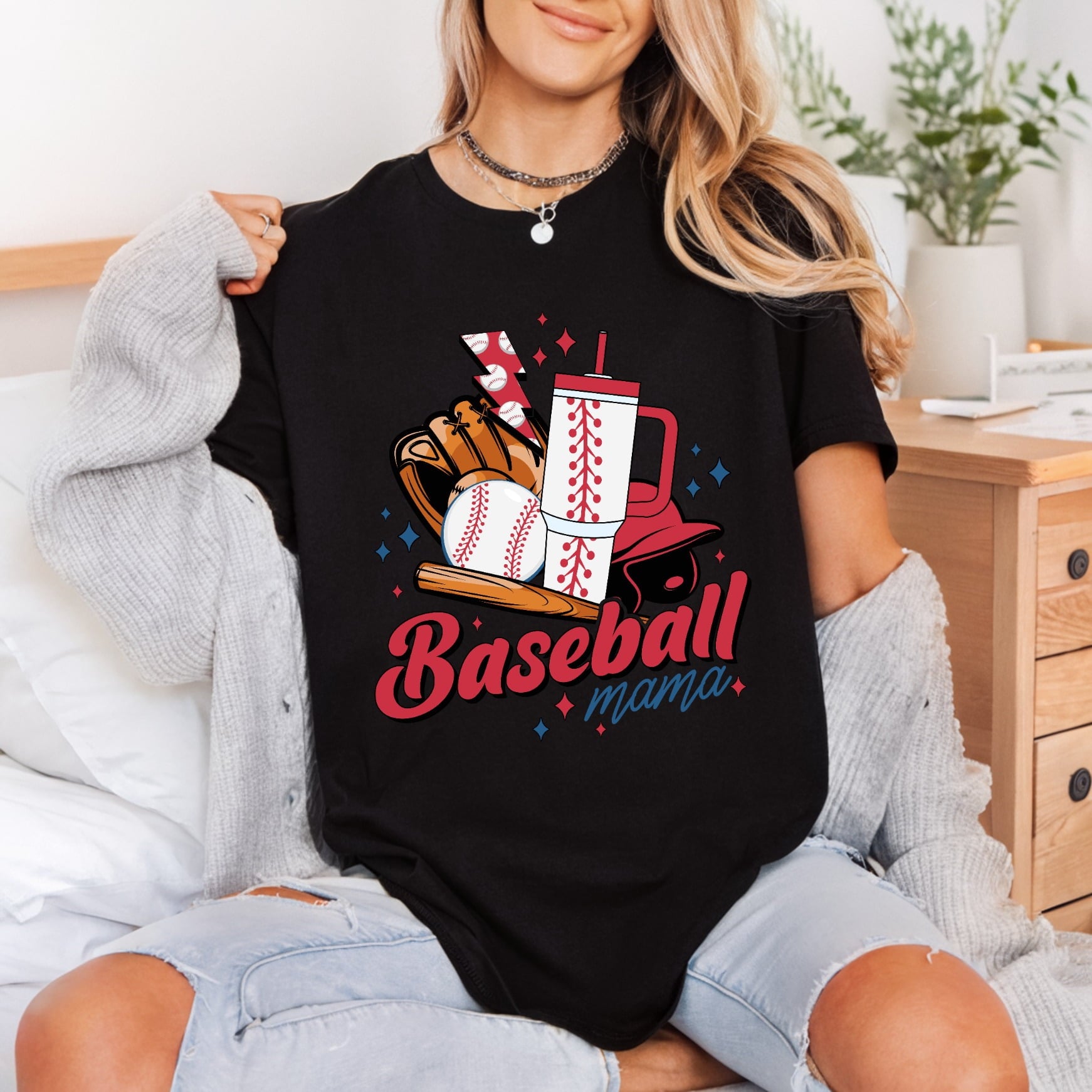 Baseball Mama Essentials Sporty Mom Mama Ready to Press DTF Transfer for Dtf