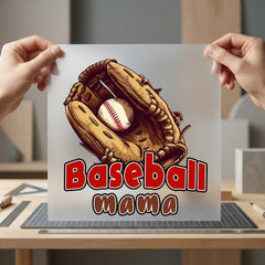 Baseball Mama Glove Ball Mom Fitness Ready to Press DTF Transfer for Dtf
