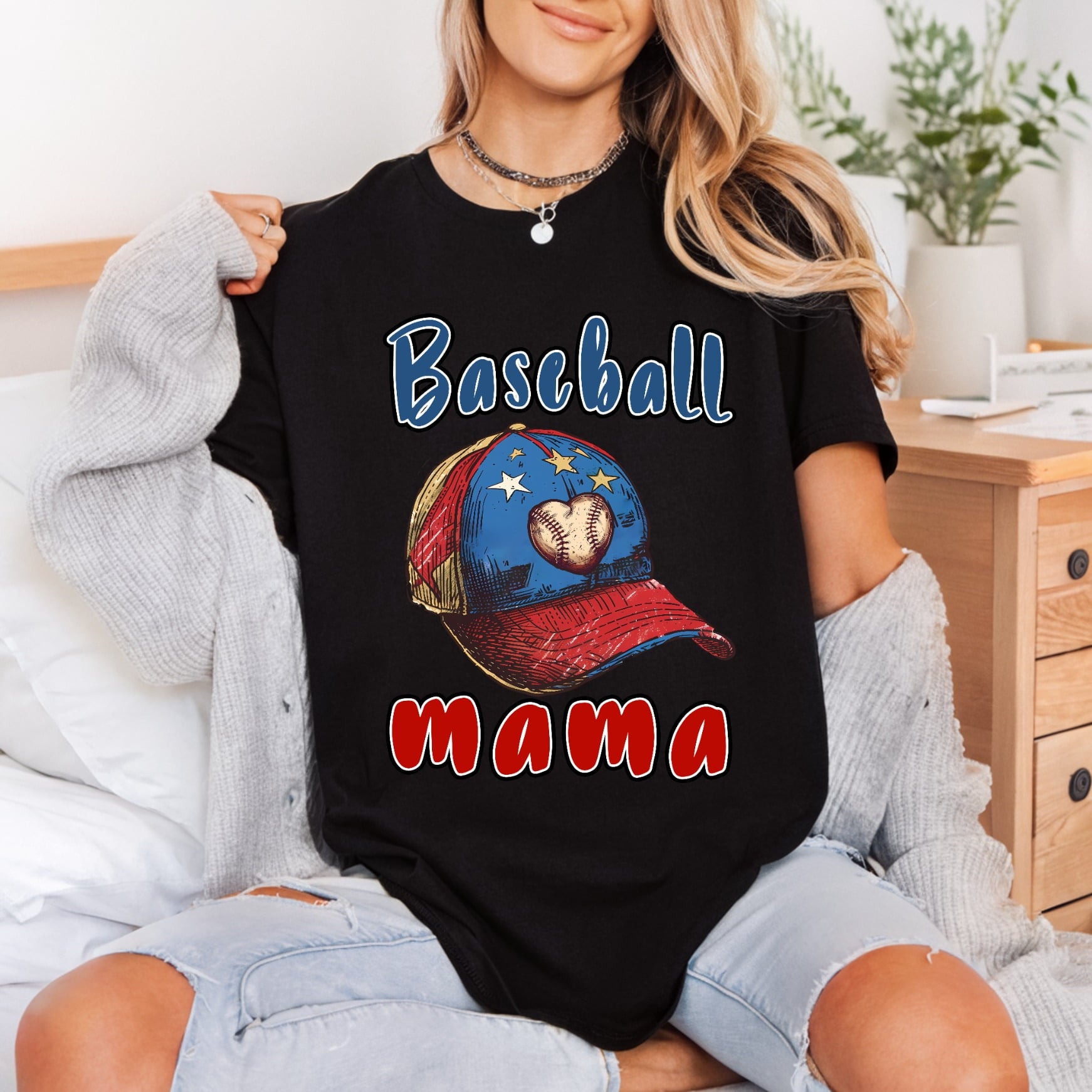 Baseball Mama Hat Vintage Mom Vintage Ready to Press DTF Transfer for Dtf