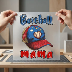 Baseball Mama Hat Vintage Mom Vintage Ready to Press DTF Transfer for Dtf