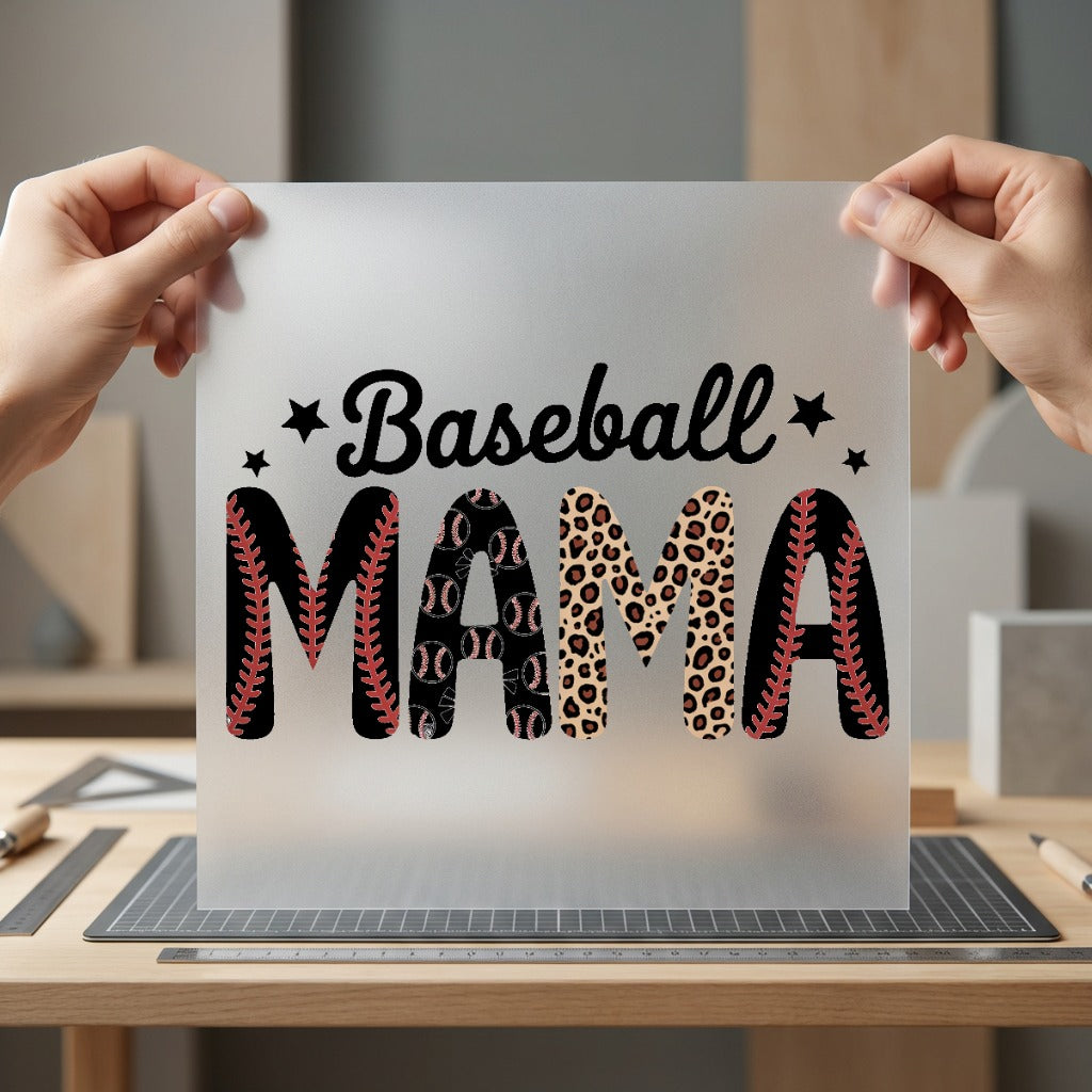 Baseball Mama Leopard Diy Mom Funny Ready to Press DTF Transfer for Dtf