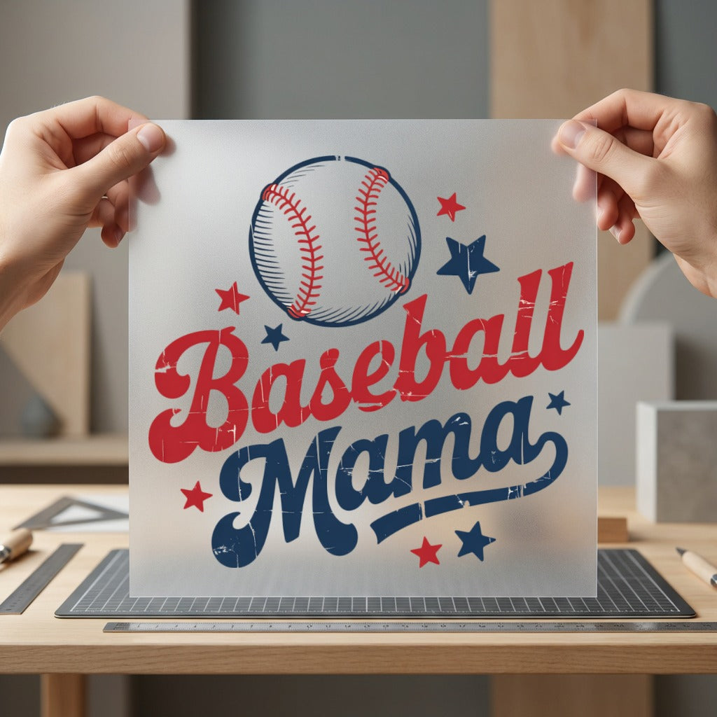 Baseball Mama Retro Sport Usa Mom Ready to Press DTF Transfer for Dtf