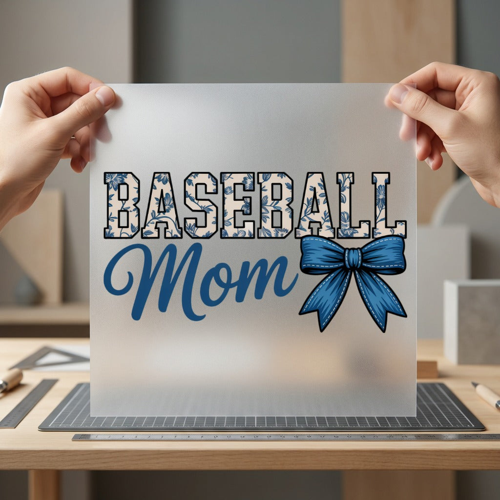 Baseball Mom Floral Game Mom Fitness Ready to Press DTF Transfer for Dtf