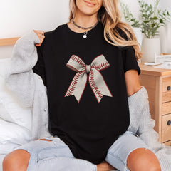 Baseball Stitch Bow Sporty Mom Fitness Ready to Press DTF Transfer for Dtf