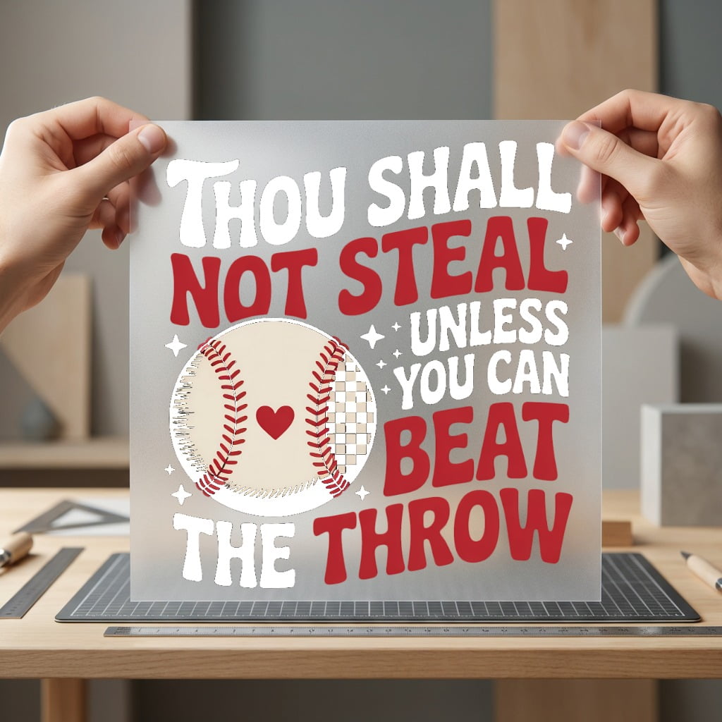 Baseball Thou Shall Not Dad Funny Ready to Press DTF Transfer for Dtf
