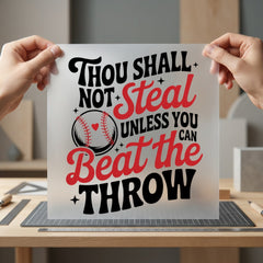Baseball Thou Shalt Not Dad Funny Ready to Press DTF Transfer for Dtf