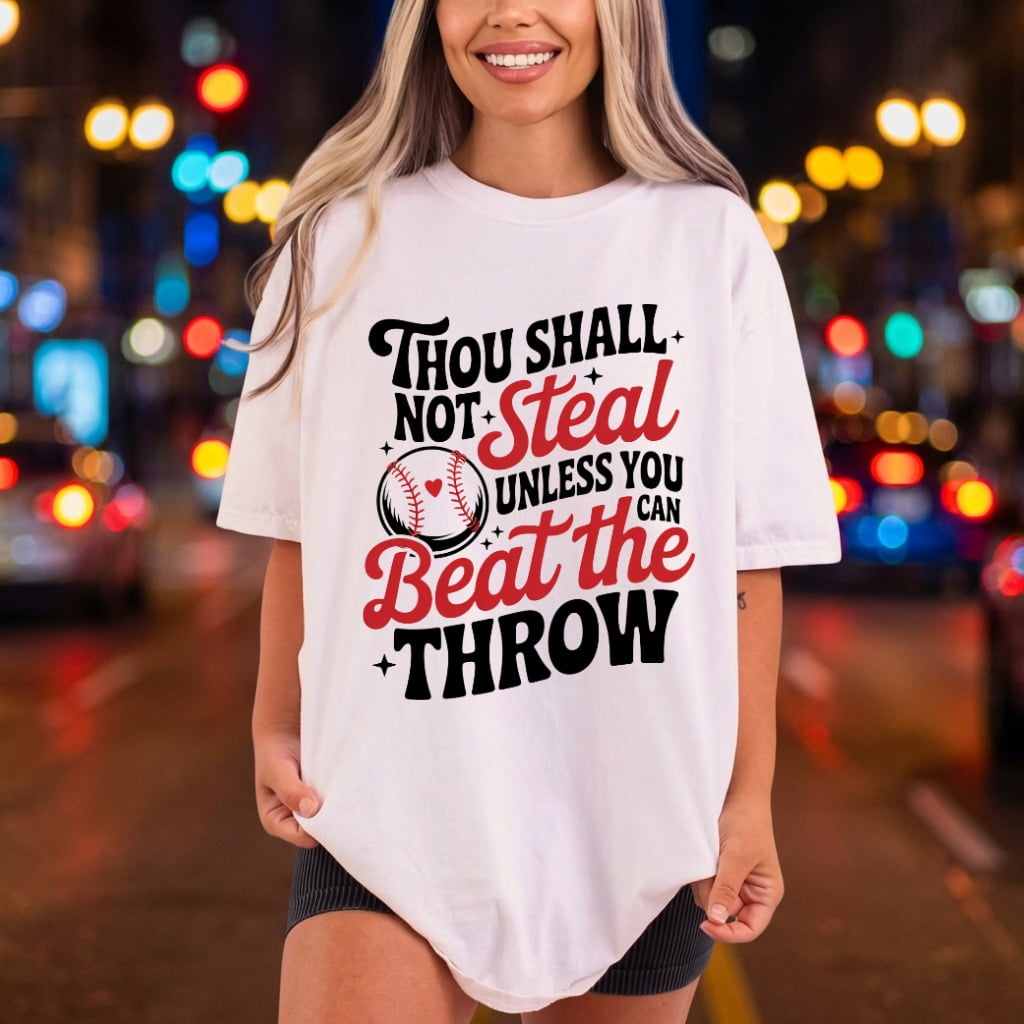 Baseball Thou Shalt Not Dad Funny Ready to Press DTF Transfer for Dtf