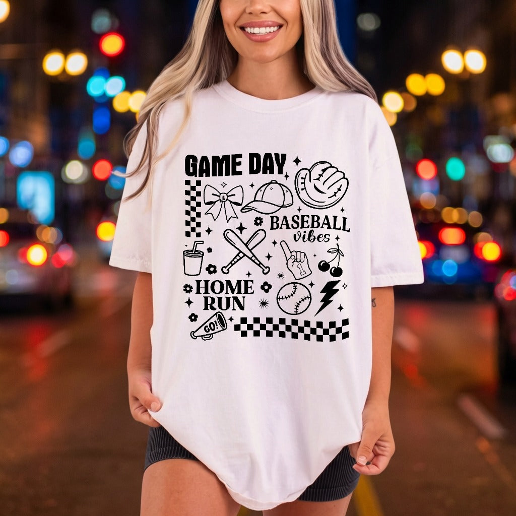 Baseball Vibes Game Day Mom Retro Ready to Press DTF Transfer for Dtf