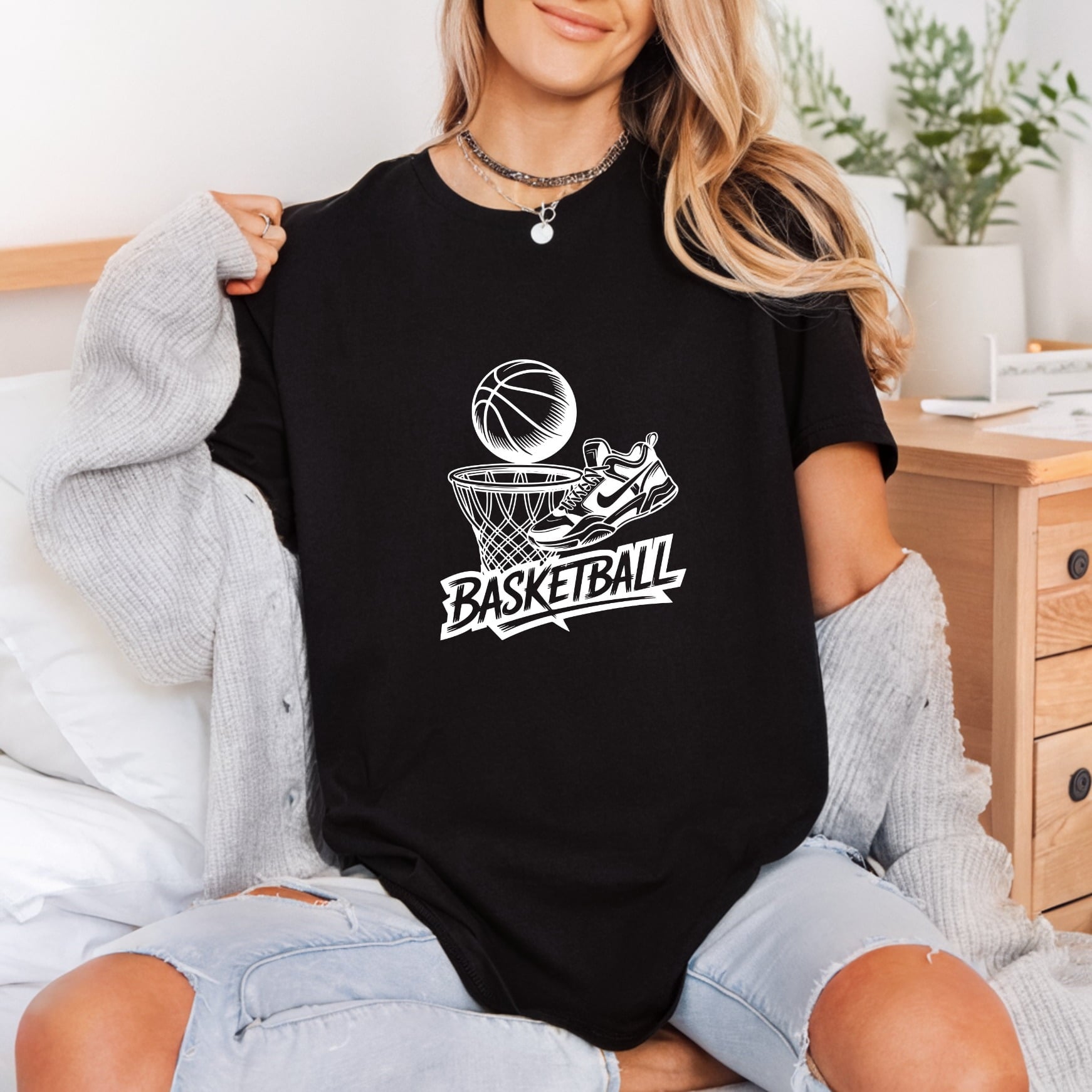Basketball Ball Hoop Sports Fitness Ready to Press DTF Transfer for Dtf