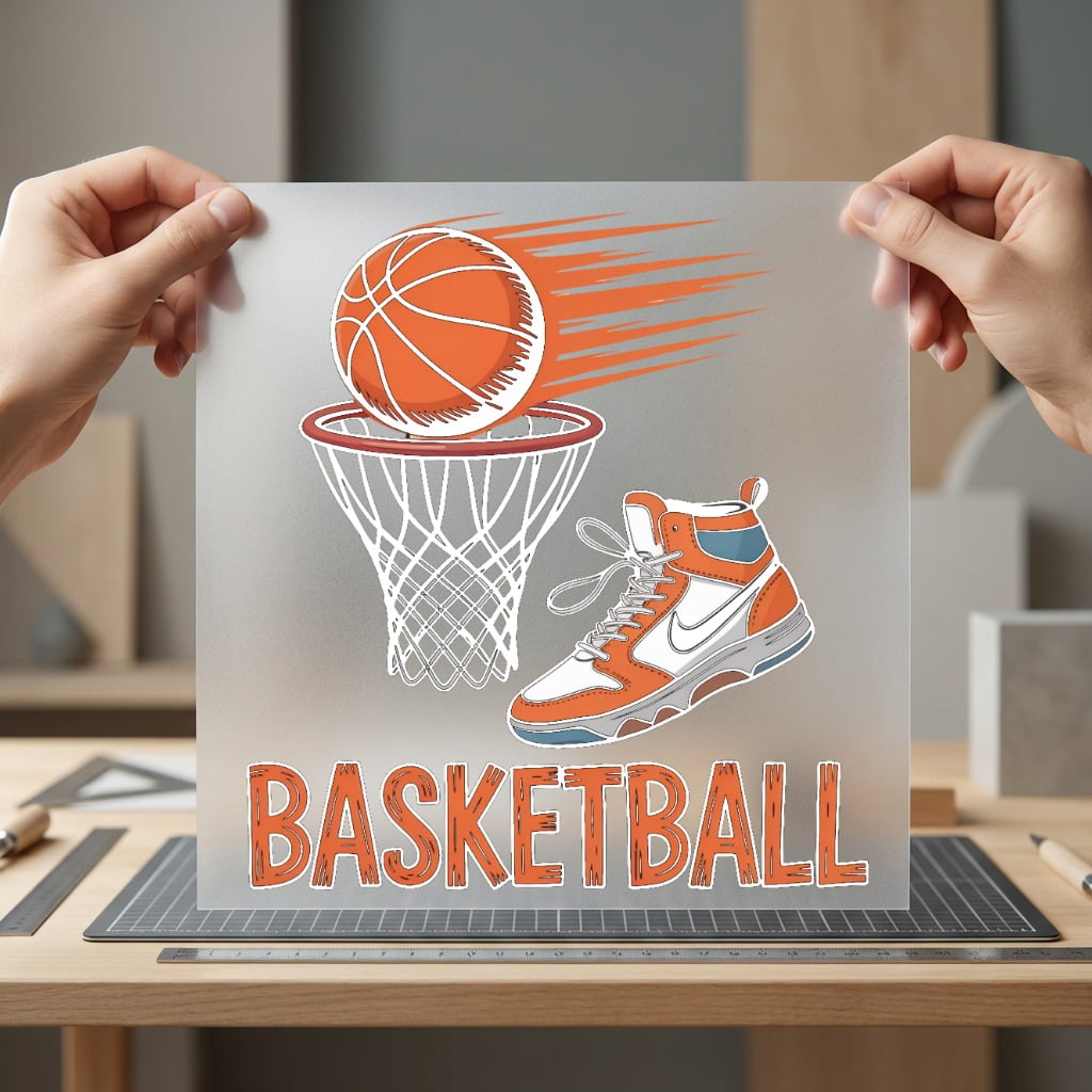 Basketball Ball Shoe Hoops Fitness Ready to Press DTF Transfer for Dtf