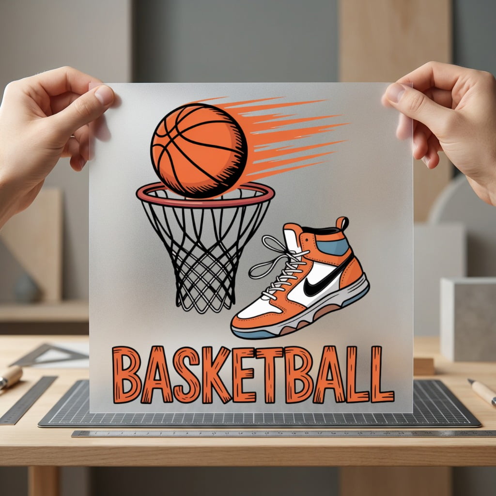 Basketball Ball Shoe Hoops Fitness Ready to Press DTF Transfer for Dtf