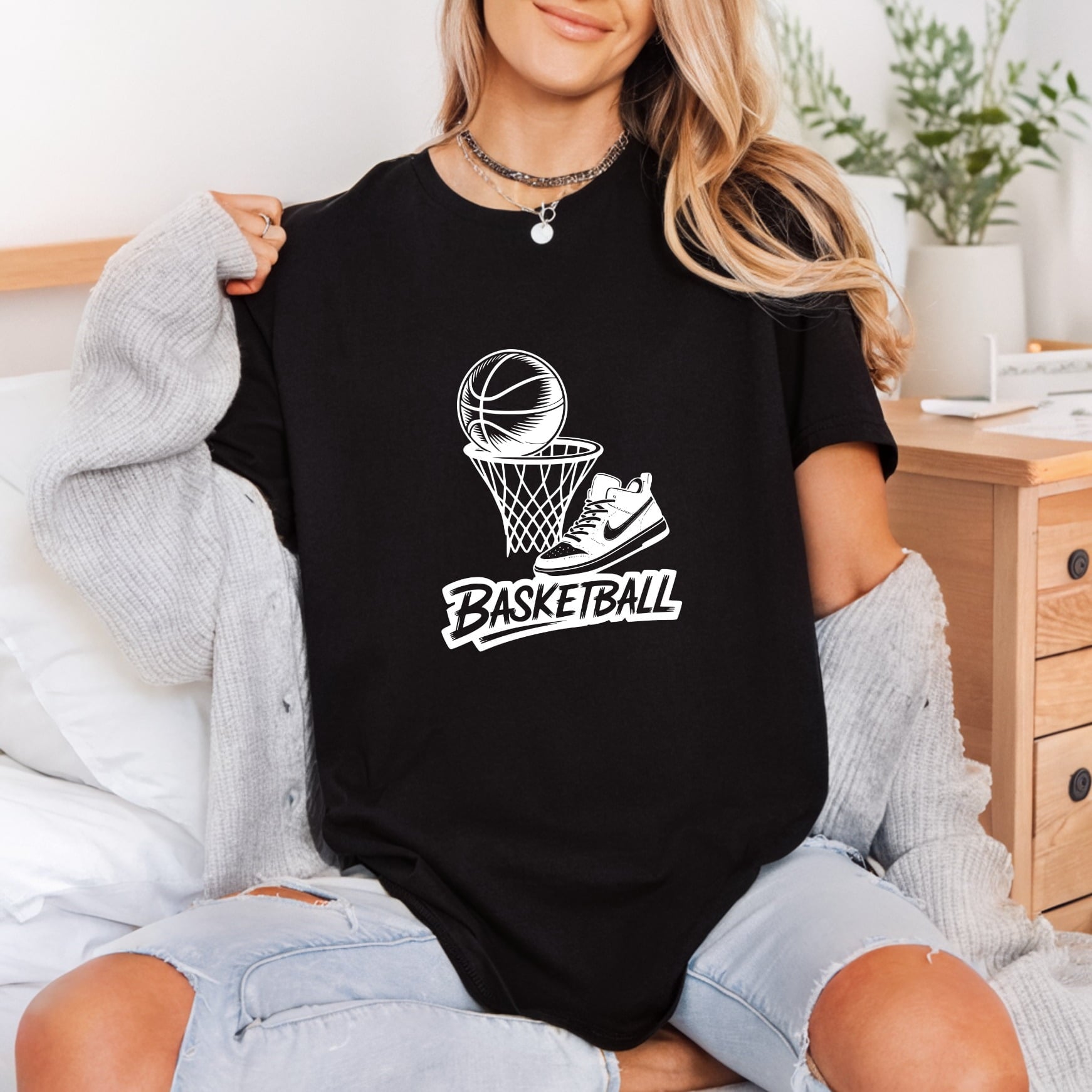 Basketball Ball Shoe Sports Aesthetic Fitness Ready to Press DTF Transfer for Dtf