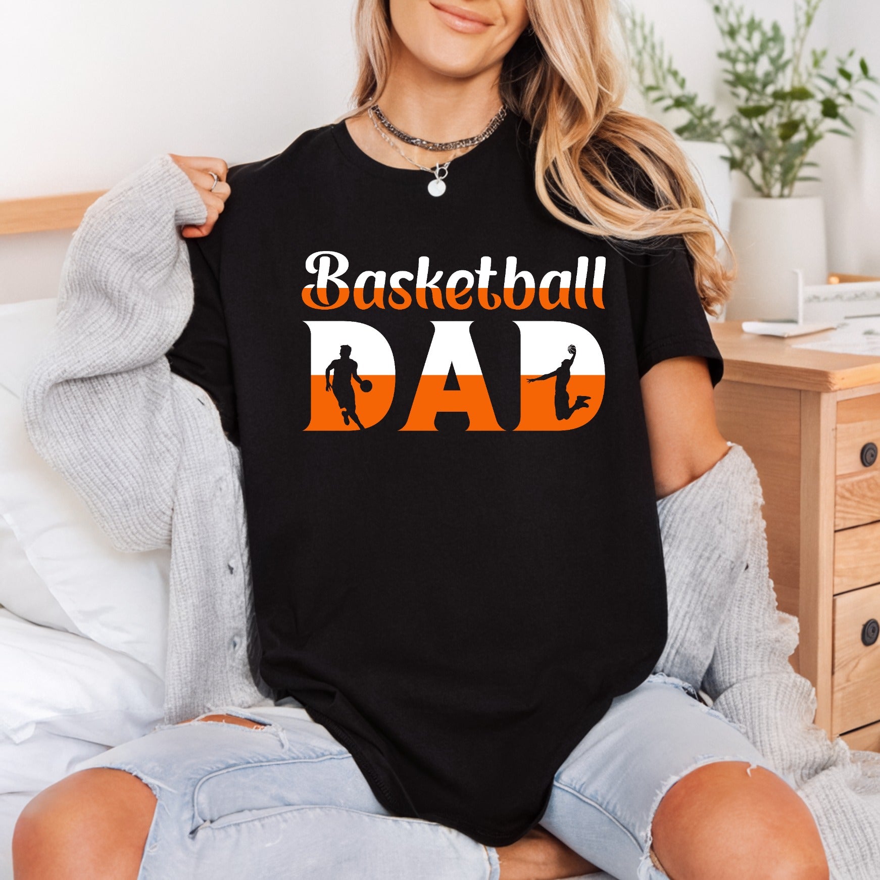 Basketball Dad Split Colors Dad Fitness Ready to Press DTF Transfer for Dtf