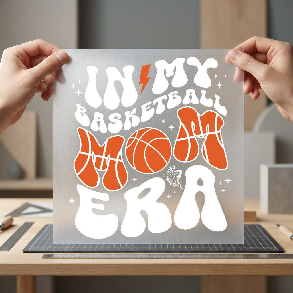 Basketball Mom Era Retro Mom Retro Ready to Press DTF Transfer for Dtf